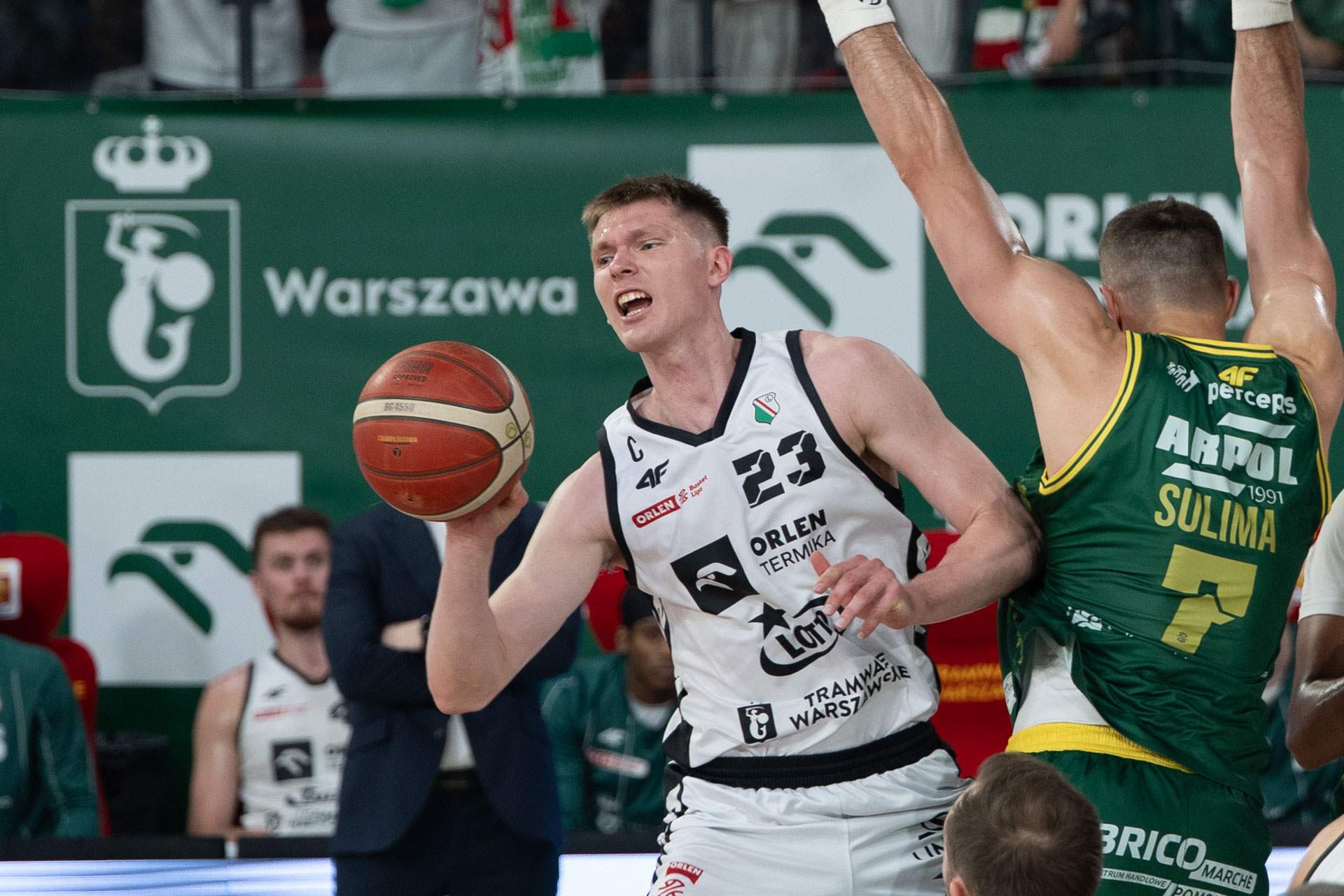 koszykówka Legia Warszawa - Zastal Zielona Góra Michał Kolenda