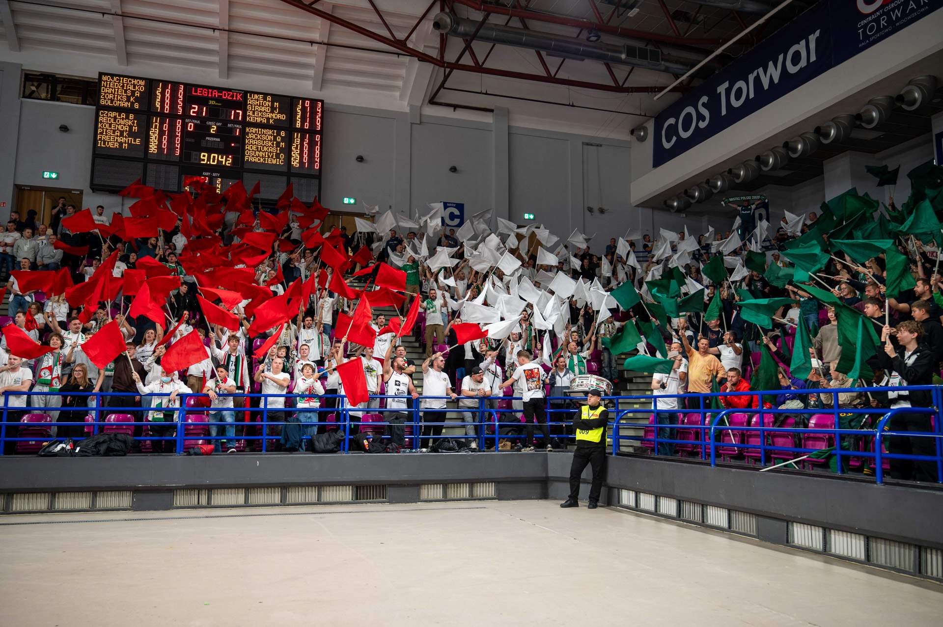 koszykówka Legia Warszawa - Dziki Warszawa Torwar kibice oprawa