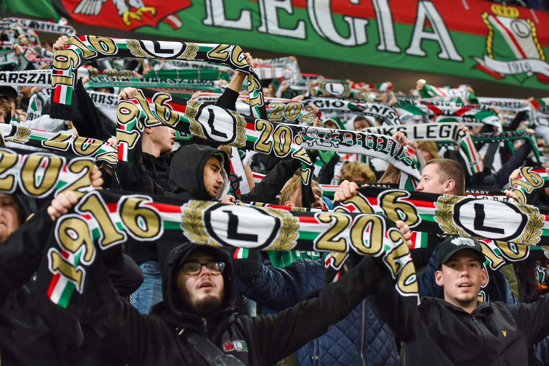 Legia Warszawa - Lech Poznań szaliki 110-lecie