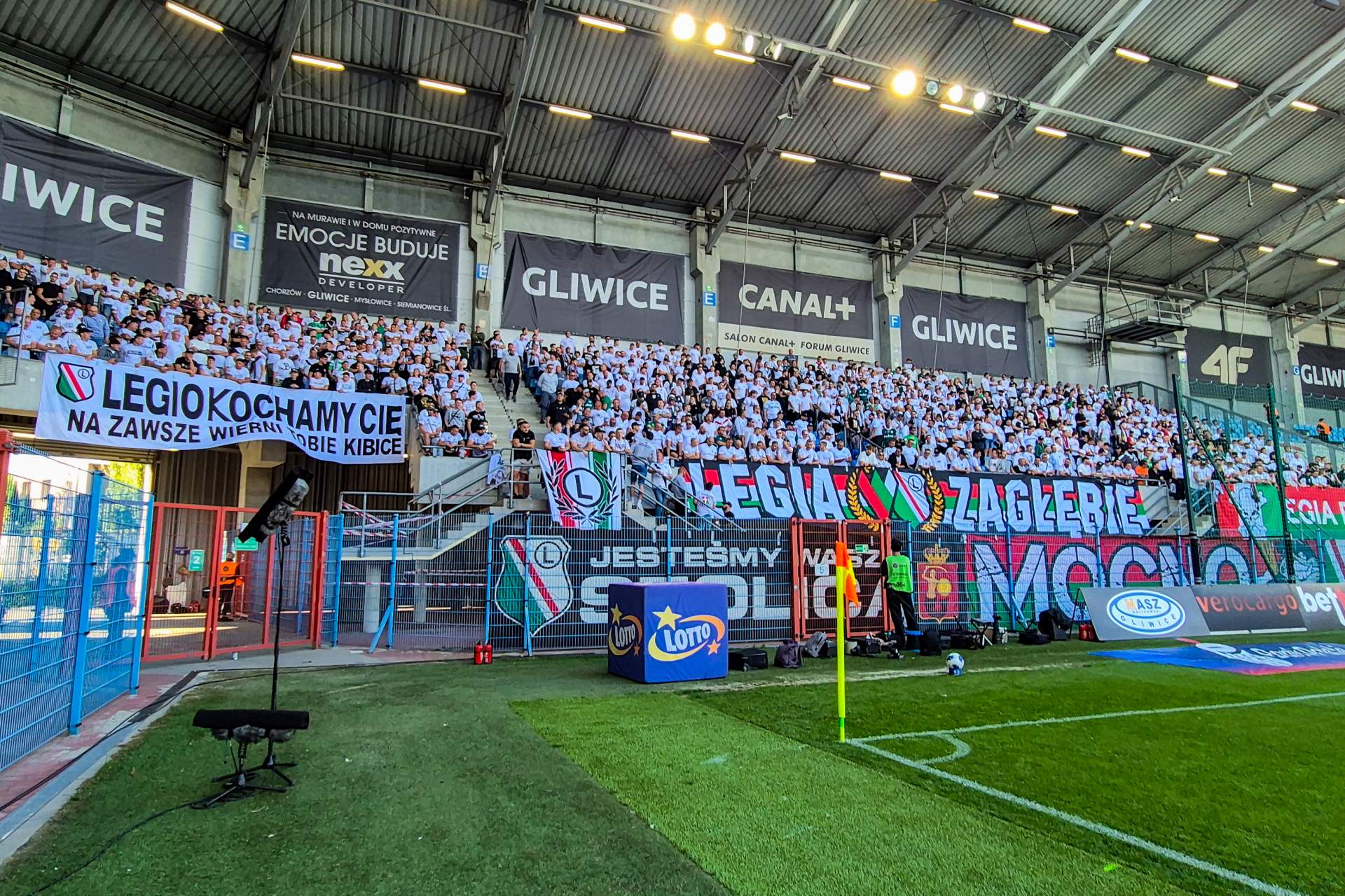 Piast Gliwice - Legia Warszawa kibice sektor gości,mecz-3646
