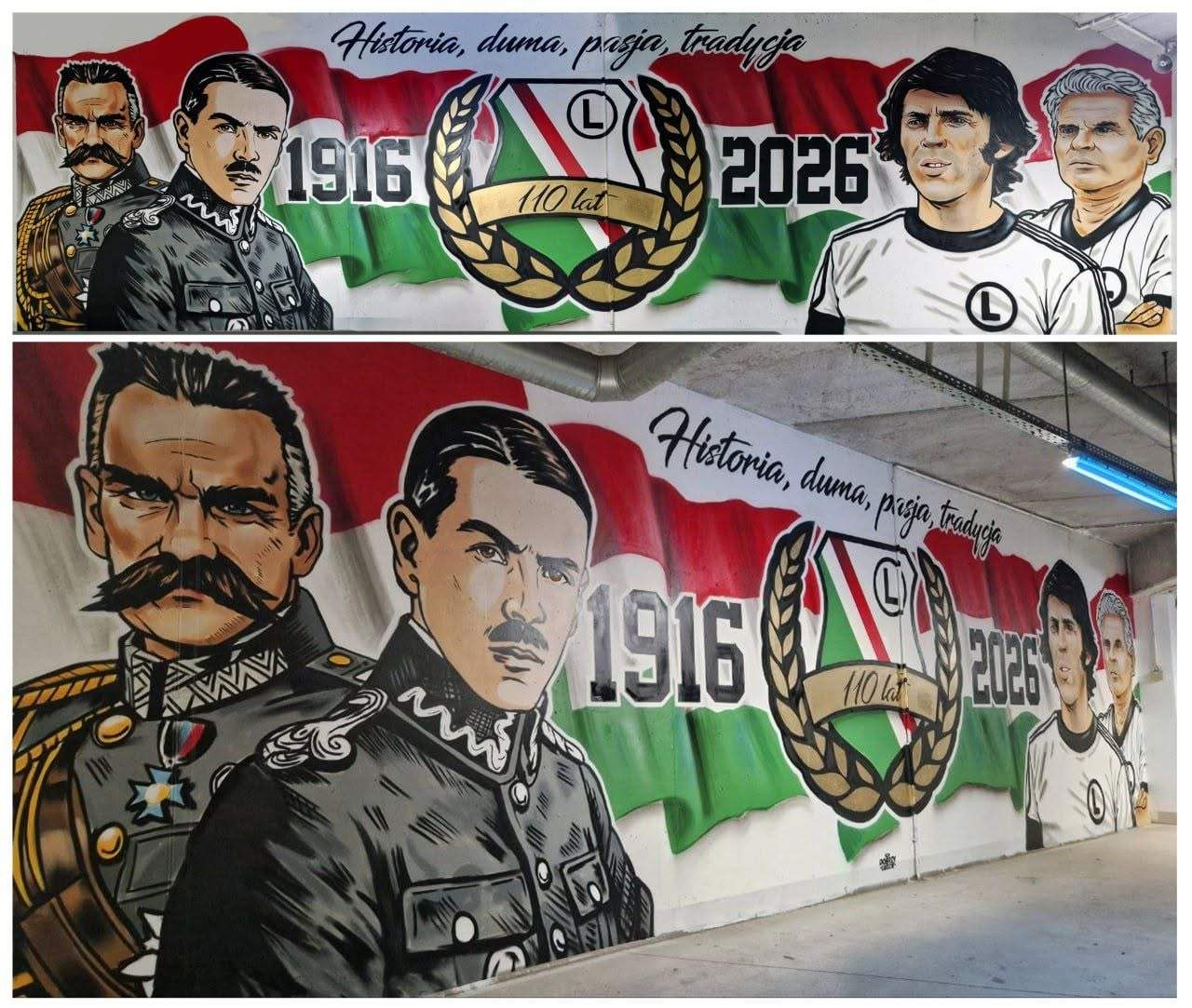 graffiti,100-lecie Legii,Stanisław Mielech,Józef Piłsudski