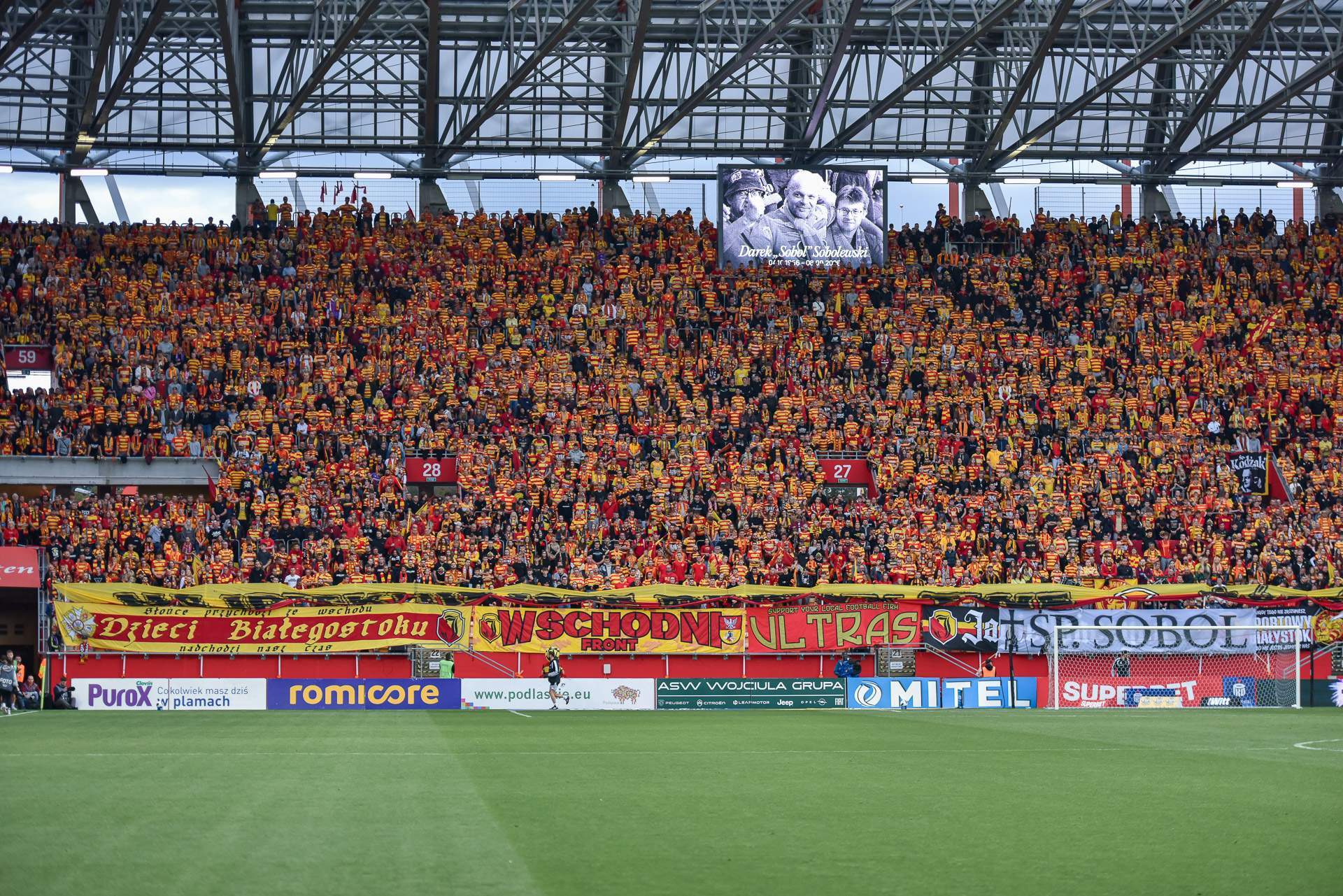 Jagiellonia Białystok na meczu z Legią