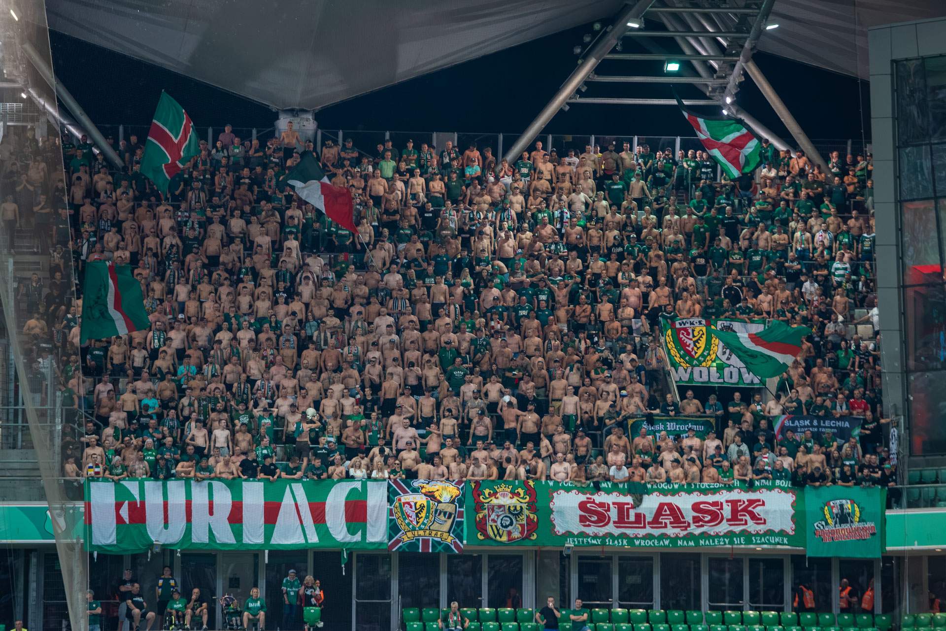 Legia Warszawa - Śląsk Wrocław kibice sektor gości