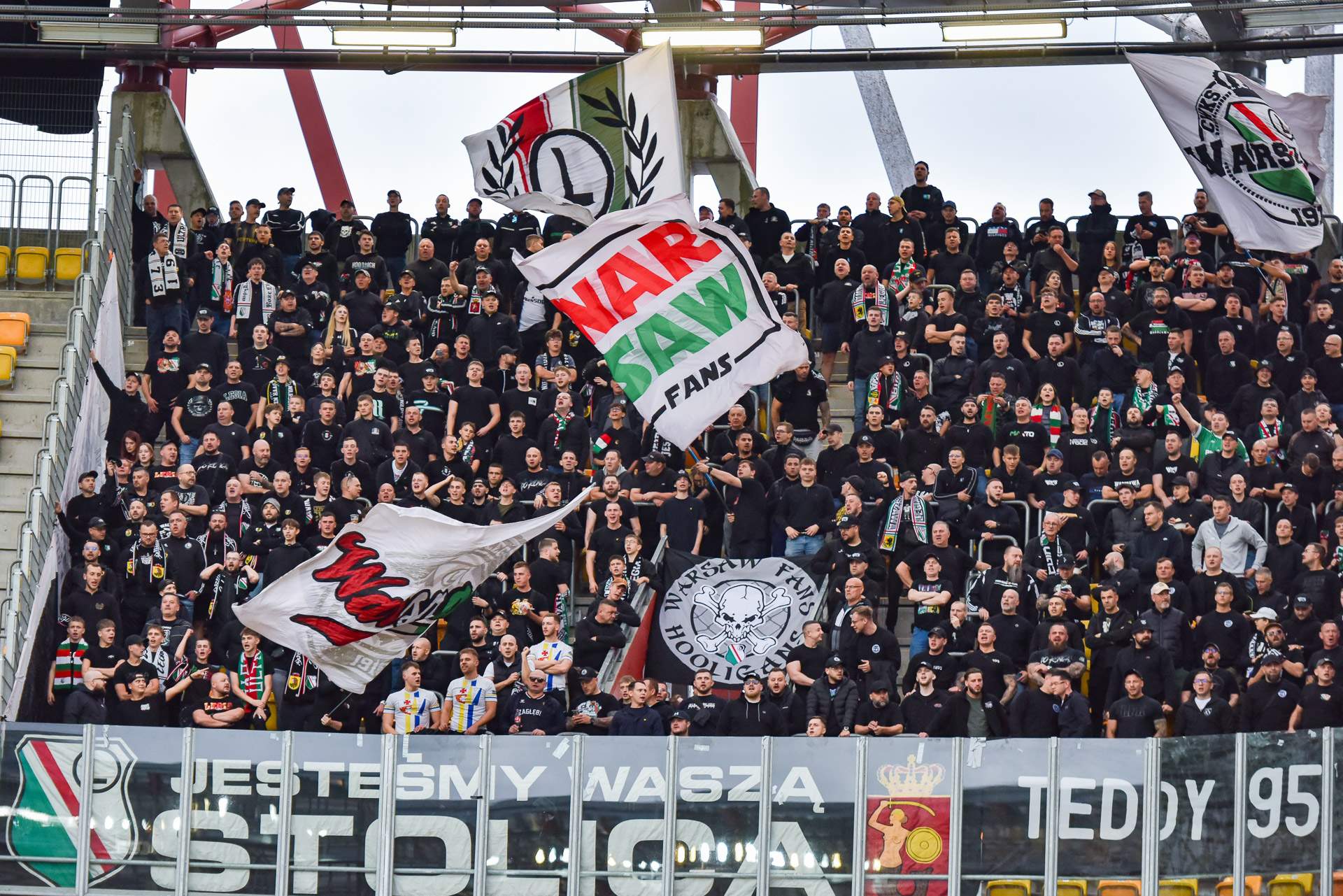 Jagiellonia Białystok - Legia Warszawa kibice sektor gości,mecz-3651