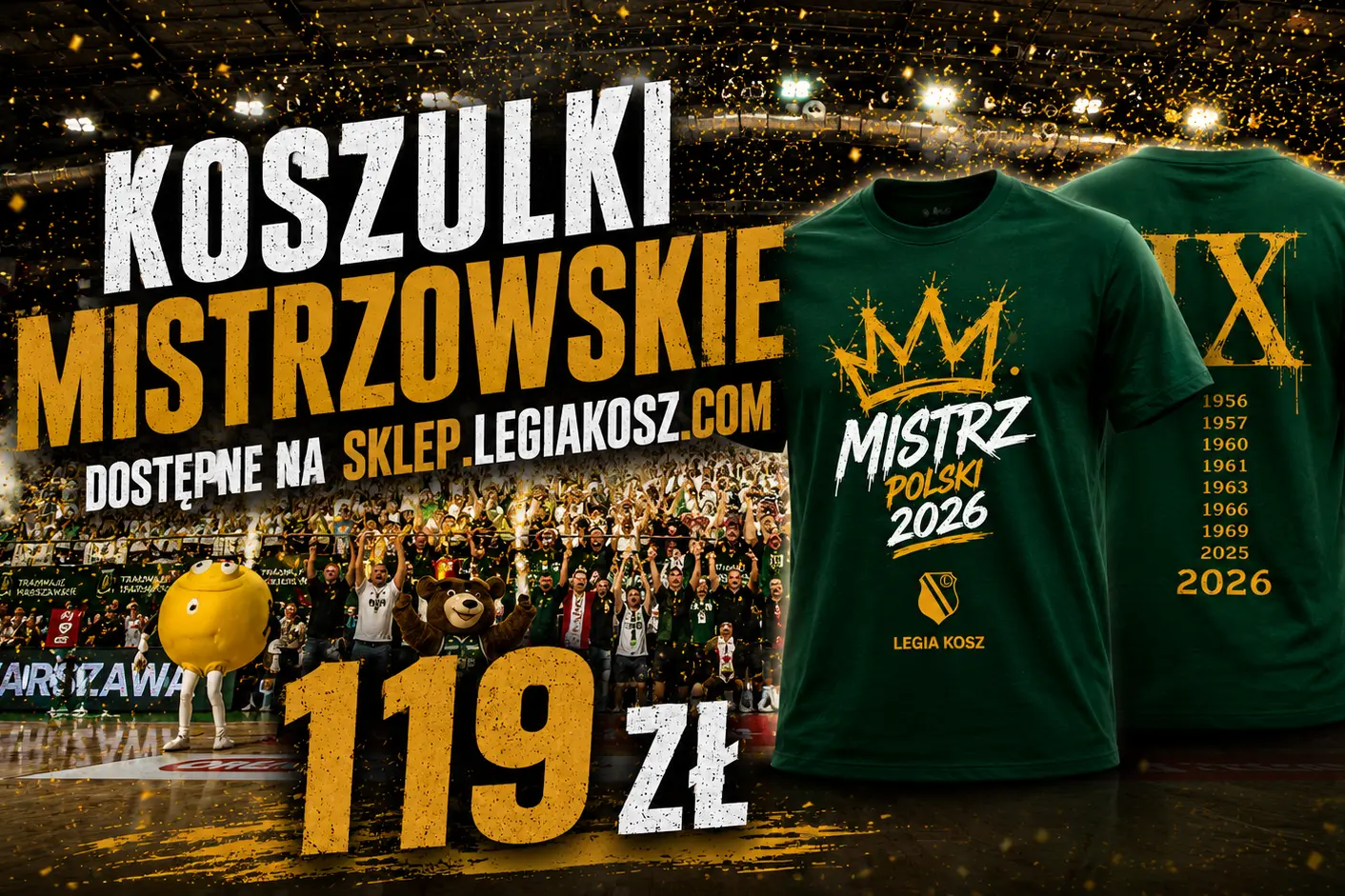 Mistrzowskie koszulki dostępne w sprzedaży