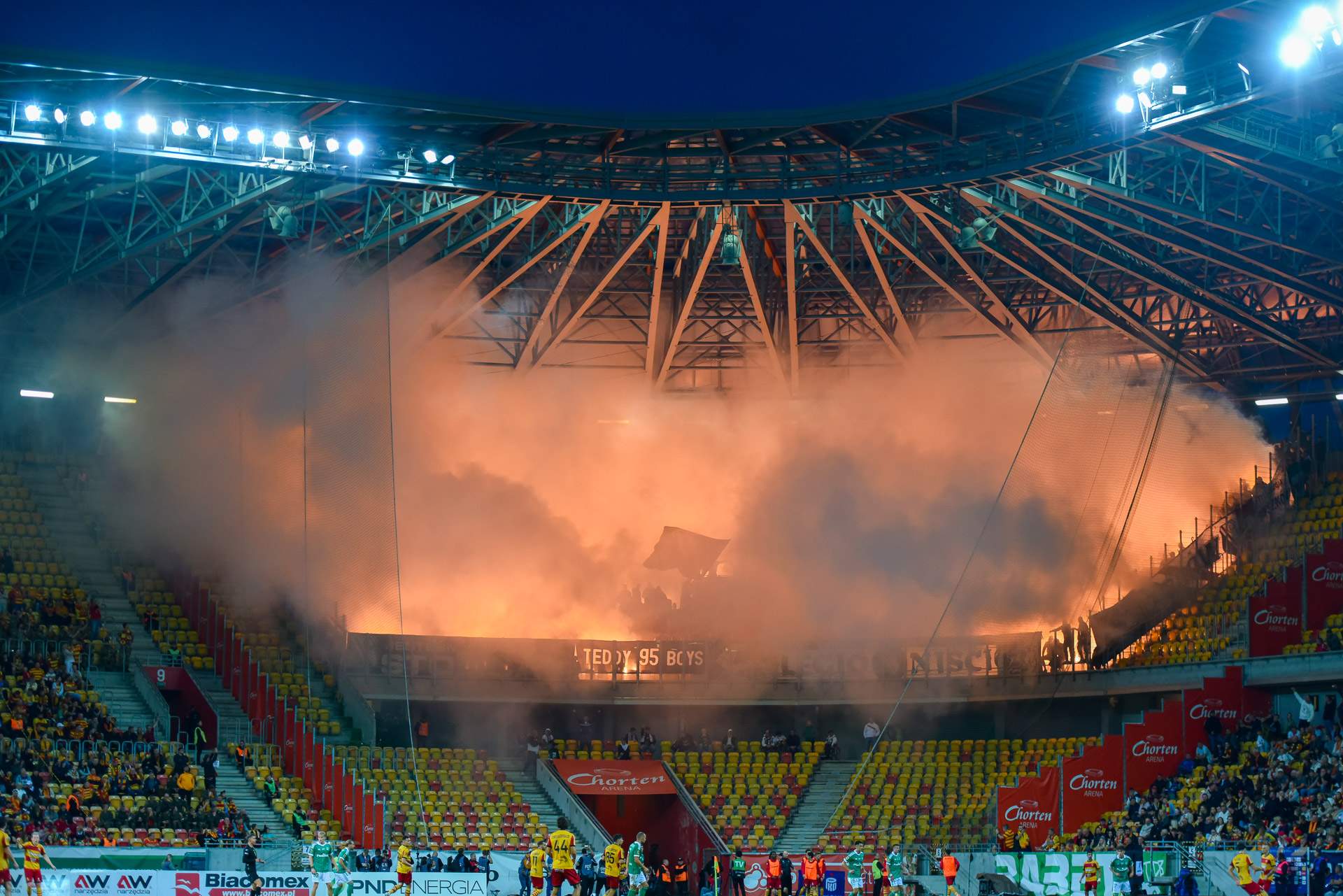Jagiellonia Białystok - Legia Warszawa oprawa ultras piro