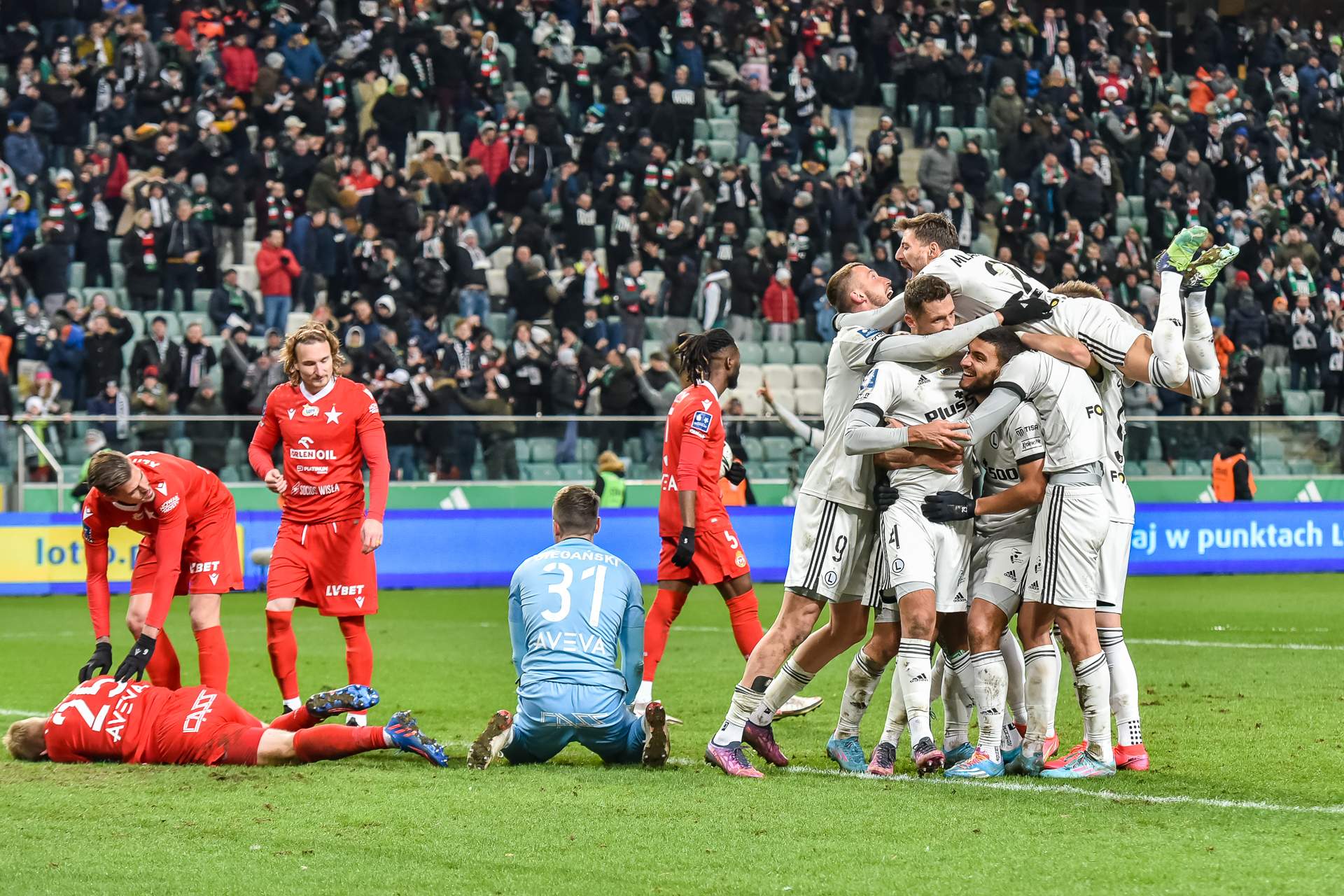 Legia Warszawa - Wisła Kraków, drużyna, radość