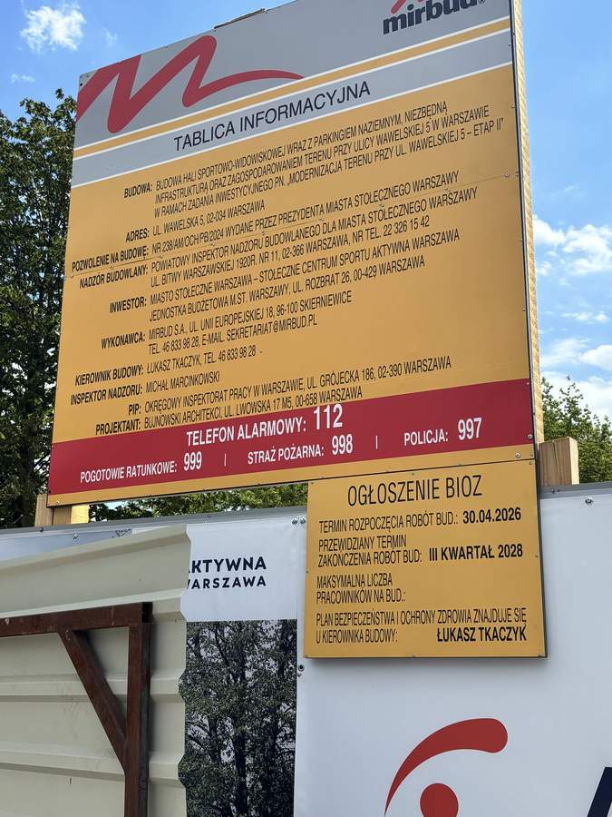 budowa hali na Skrze