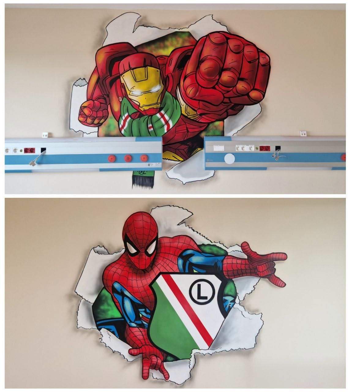 Dobrzy Ludzie,bajkowe graffiti,spiderman